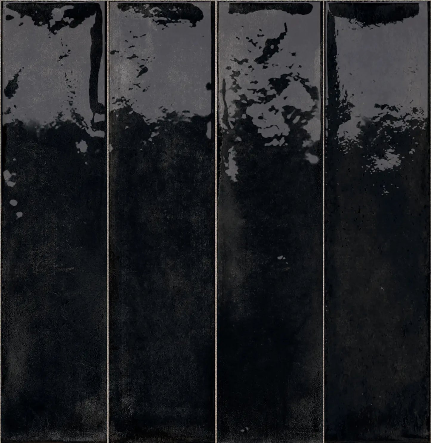 Vetra Nero glossy Italian wall tile panel